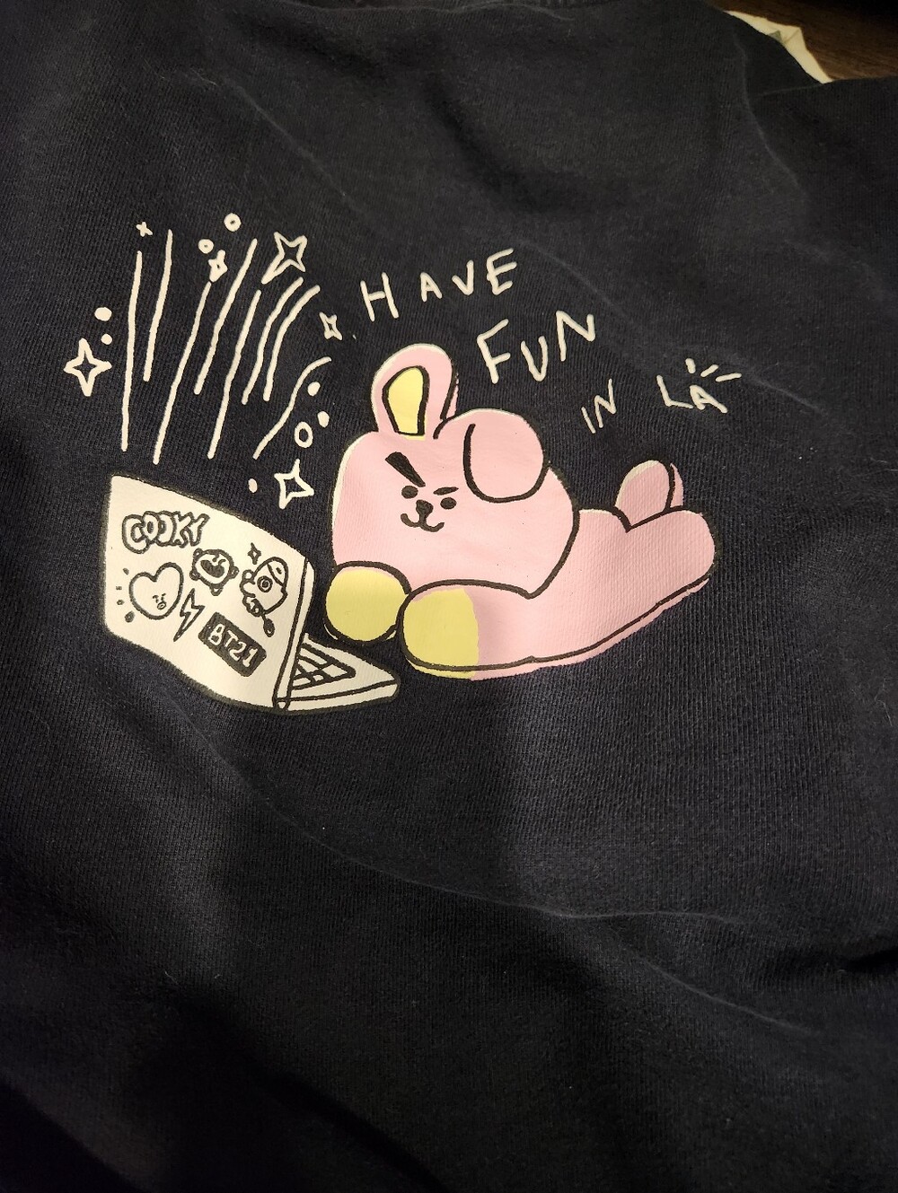BT21 BTS Line Friends Cooky In LA Graphic Cotton Sweatshirt